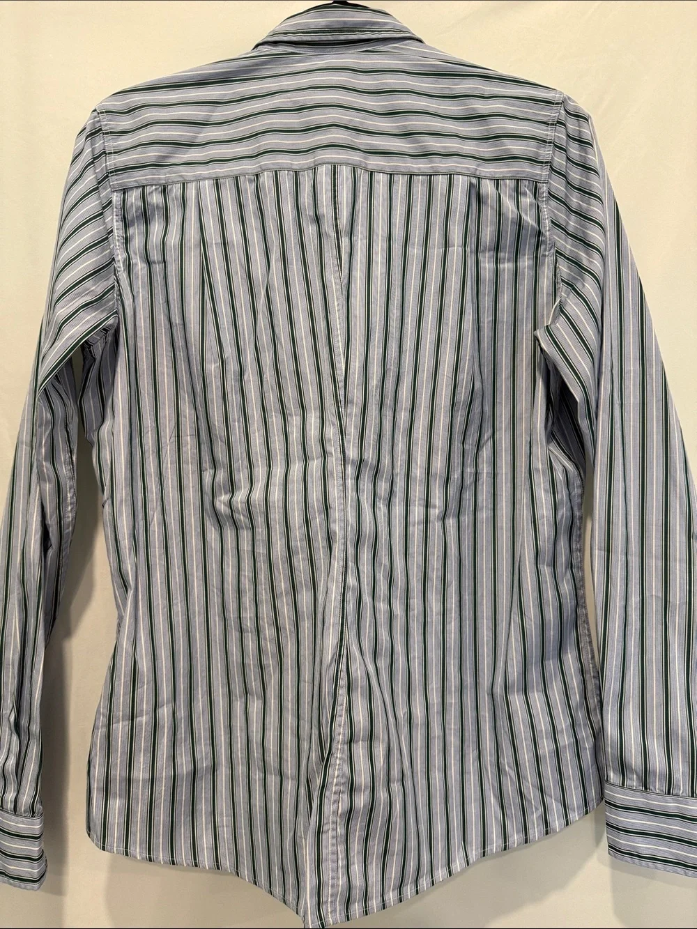 🔥Frank & Eileen Gorgeous Blue & Green Pinstriped Button Down Barry Shirt/ Size L - Picture 3 of 8